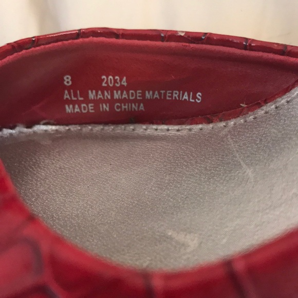 Cato Red snakeskin peep toe heels NWT - Picture 7 of 7